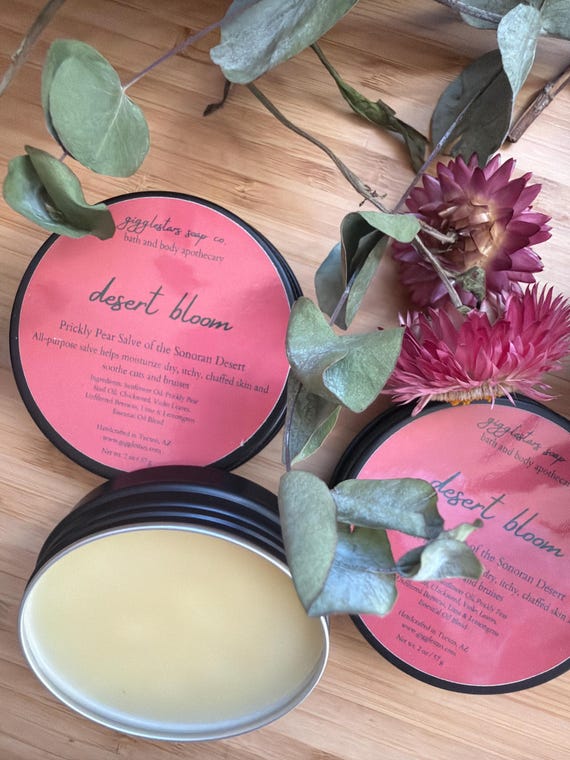 Desert Bloom Salve | Prickly Pear Seed Oil, Lime, Lemongrass Essential Oils