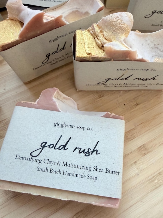 Gold Rush Anise Cedarwood Orange Cold Process Soap, Shea Butter Moisturizing Bar