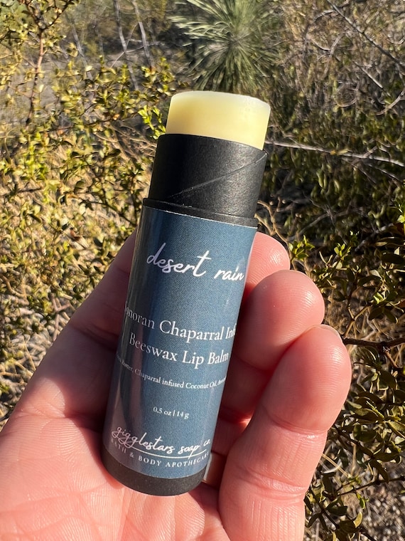 Creosote Beeswax Lip Balm | Desert Rain Scent, Cocoa Butter