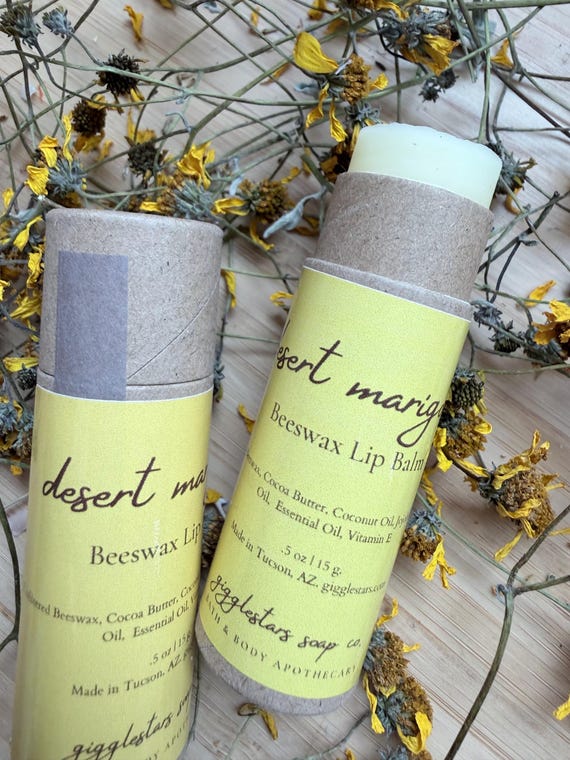 Desert Marigold Lip Balm: Chamomile, Orange + Honey, Natural Moisturizing (.5oz)