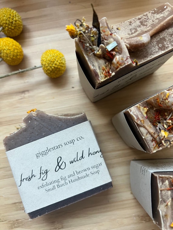 Fresh Fig, Brown Sugar & Honey FALL  Ltd. Edition Cold Process Soap, All Natural Handmade, Unisex, Moisturizing Amazing Maple!