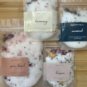 Natural Essential Oil Mineral Bath Salts | Spa Gift| Relaxation | Detox | Self Care | Dead Sea Salt | Bridal Shower | Mind Body
