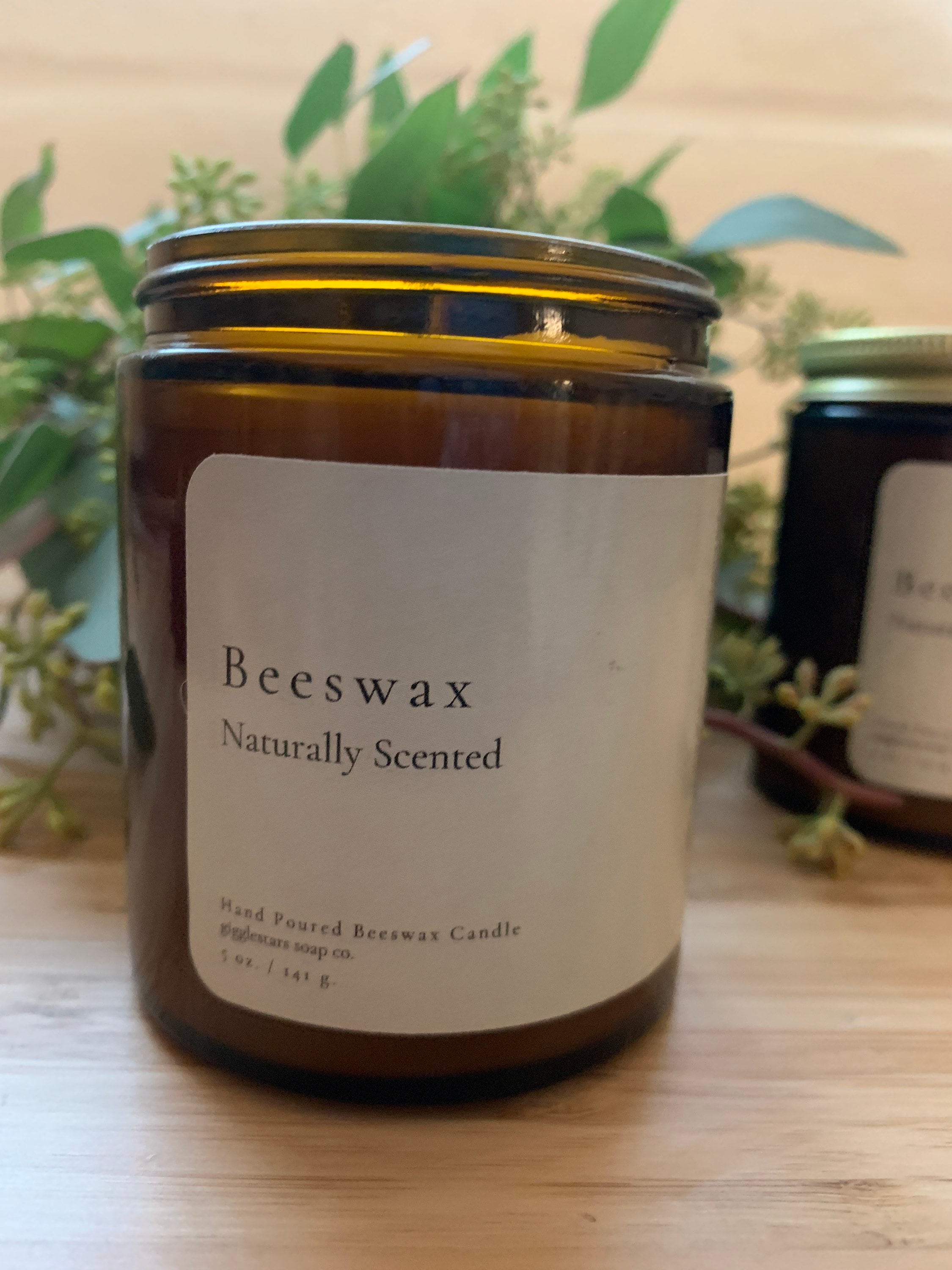 Unscented - Organic Beeswax Candles with Wooden Crackle Wick - 8oz – The  Hippie Farmer