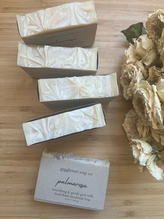 Goat Milk & Rose Moisturizing Cold Process Soap | Shea and Cocoa Butter | Nourishing Gentle Skin Care | Mature Skin Feels great on Dry Skin!