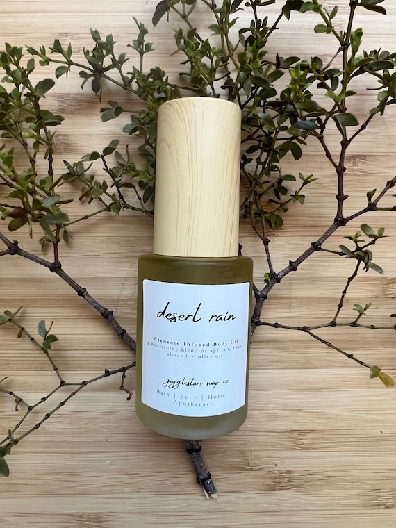 Desert Rain Creosote Chaparral Body Oil, Botanical Infusion, All Natural Skin Care, Desert Body Oil 1 oz VEGAN