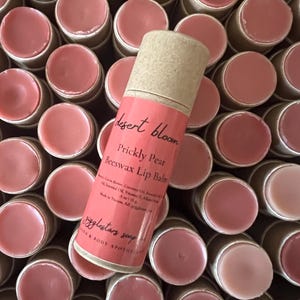 Prickly Pear Beeswax Lip Balm | Eco Friendly Beauty | Natural Skin Care | MOISTURIZING  Lip Balm | Dry Lip Care |  Cocoa Butter