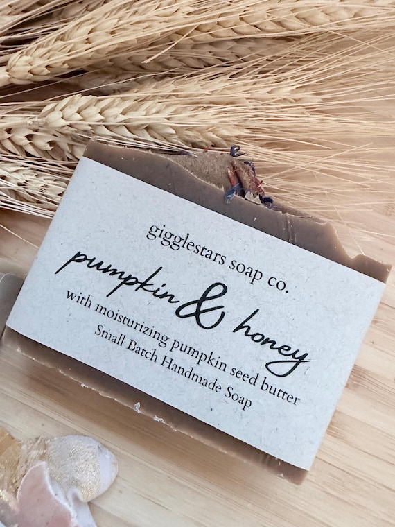 Handmade Pumpkin Cinnamon Honey Soap, Moisturizing Shea Butter, Small Batch Fall Bar