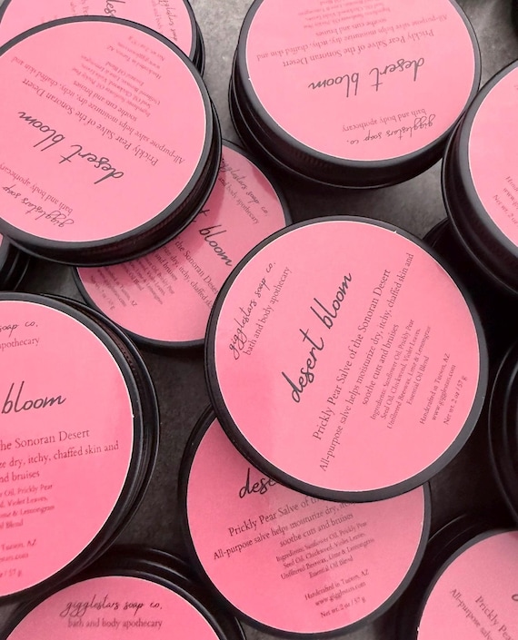 Desert Bloom Hand Salve | Prickly Pear Seed Oil Botanical Infusion | Lime Lemon Essential Oils |  All Natural