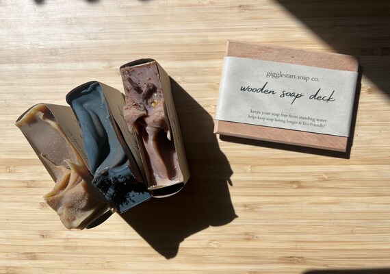 Men’s Cold Process Soap Set of 3 | Handmade Soap Palm Free All Natural Skin Care for Him | Man’s Gift Set Eco Friendly Vegan | Earthy Soap