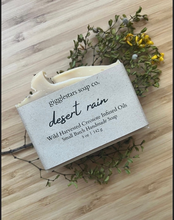 Desert Rain Creosote Cold Process Soap | Vegan | Monsoon Rain Natural Soap | Chaparral | Small Batch Handmade | Desert Air Gift | Unisex