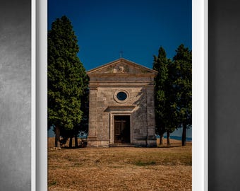 Tuscany Chapel Digital Download | Printable Wall Art | Val d'Orcia Photography