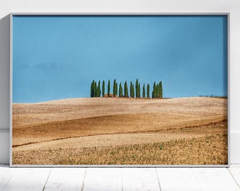 Toskanische Landschaft mit Zypressen - Digitaler Download Druckbare Wandkunst