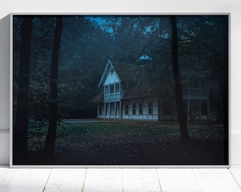 Mystical Forest Cottage Digital Download - Printable Wall Art