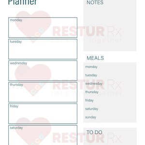Weekly Printable Planner, Undated Weekly Planner, to Do List, Weekly ...