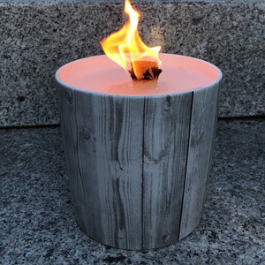 Legna che scioglie il fuoco da tavolo / mangia cera / mangia candele (aspetto) - alimentalo con la cera avanzata, utilizzo gratuito per anni | Weber fatto in casa