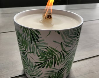 Schmelzlicht | Kerzenfresser | Wachsfresser | Palme Tischfeuer Wachsbrenner Dauerbrenner Outdoor Kerze Terrassenfeuer Geschenk WeberHomemade