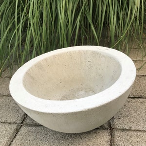 XL concrete plant bowl large, concrete bowl bowl, planter, concrete pot, pot, fruit bowl, narrow edge, planter, grave bowl modern image 3