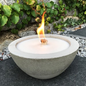 Melting light concrete XXL outdoor fire fire bowl narrow edge wax outdoor candle table fire candle eater wax eater burner gift