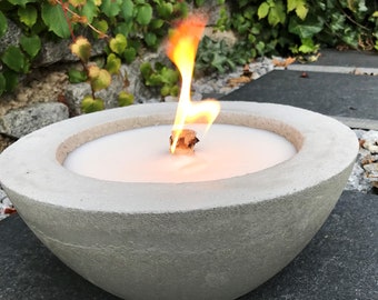 Melting light concrete XXL outdoor fire fire bowl wide edge wax outdoor candle table fire patio fire wax eater burner gift