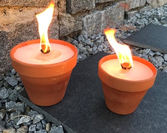Wachsfresser Kerzenfresser Schmelzlicht Keramik Tischfeuer Wachsbrenner Dauerbrenner, Outdoor Kerze Terrassenfeuer Geschenk Deko Balkon