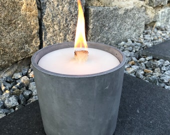 Wax eater candle eater melting light concrete table fire wax burner long-lasting, outdoor patio fire gift, gift idea, balcony