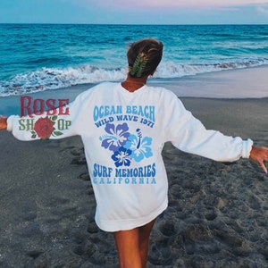 Siesta Beach Hoodie Ocean Beach Hoodie Beachy Sweatshirt Vsco Hoodie With Words on Back Hibiscus Hoodie Aesthetic Hoodie Trendy Hoodies y2K