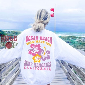 Siesta Beach Hoodie Green Ocean Beach Hoodie Beachy Sweatshirt Hoodie With Words on Back Hibiscus Hoodie Aesthetic Hoodie Trendy Hoodies y2K