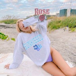 Preppy Sweatshirt Sunkissed Crewneck Sweatshirt Trendy Crewneck Oversized Sweatshirt Beach Sweater Trendy Sweatshirt Coconut Girl Clothes Y2
