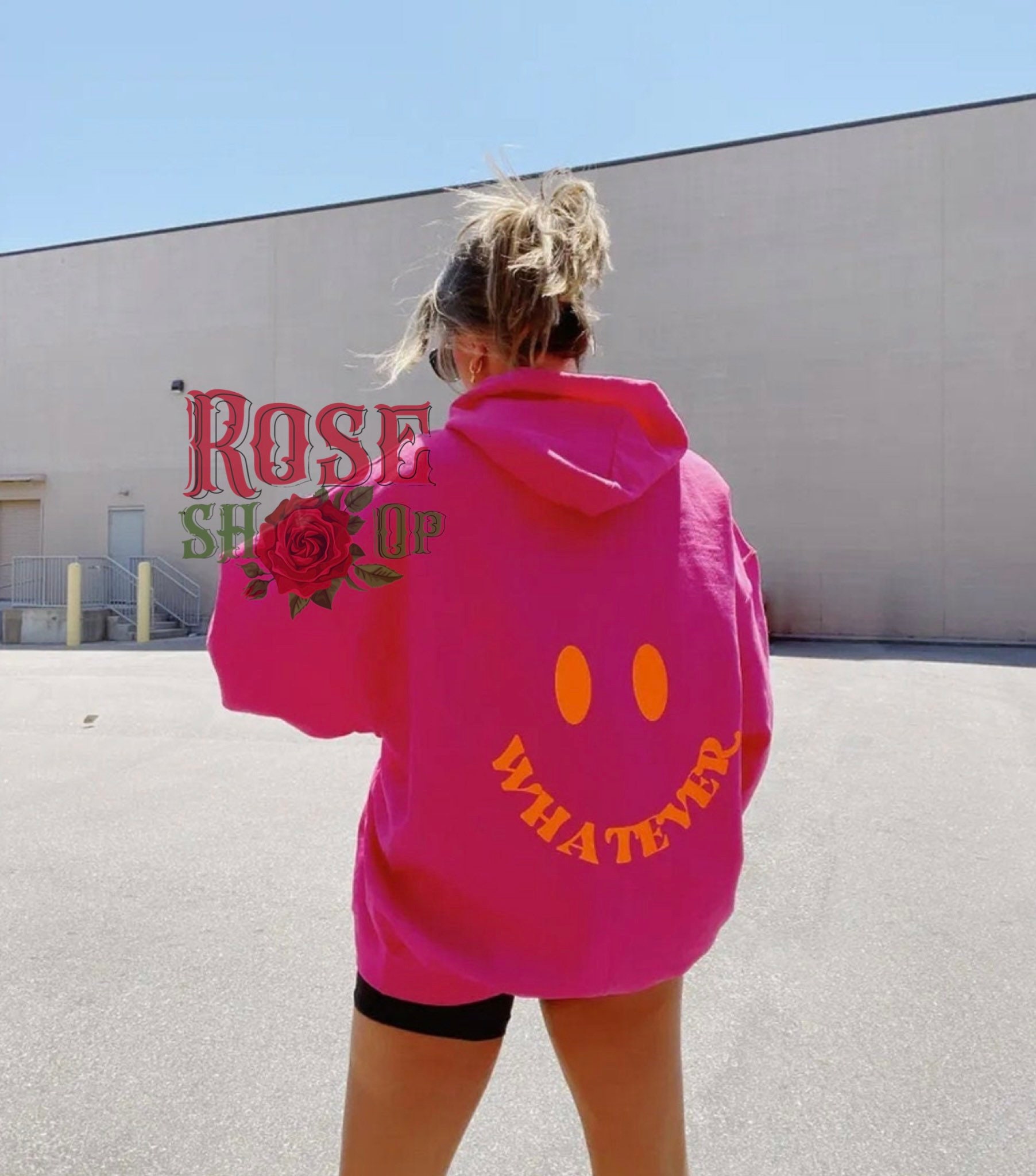 Pink Smiley Hoodie - Etsy