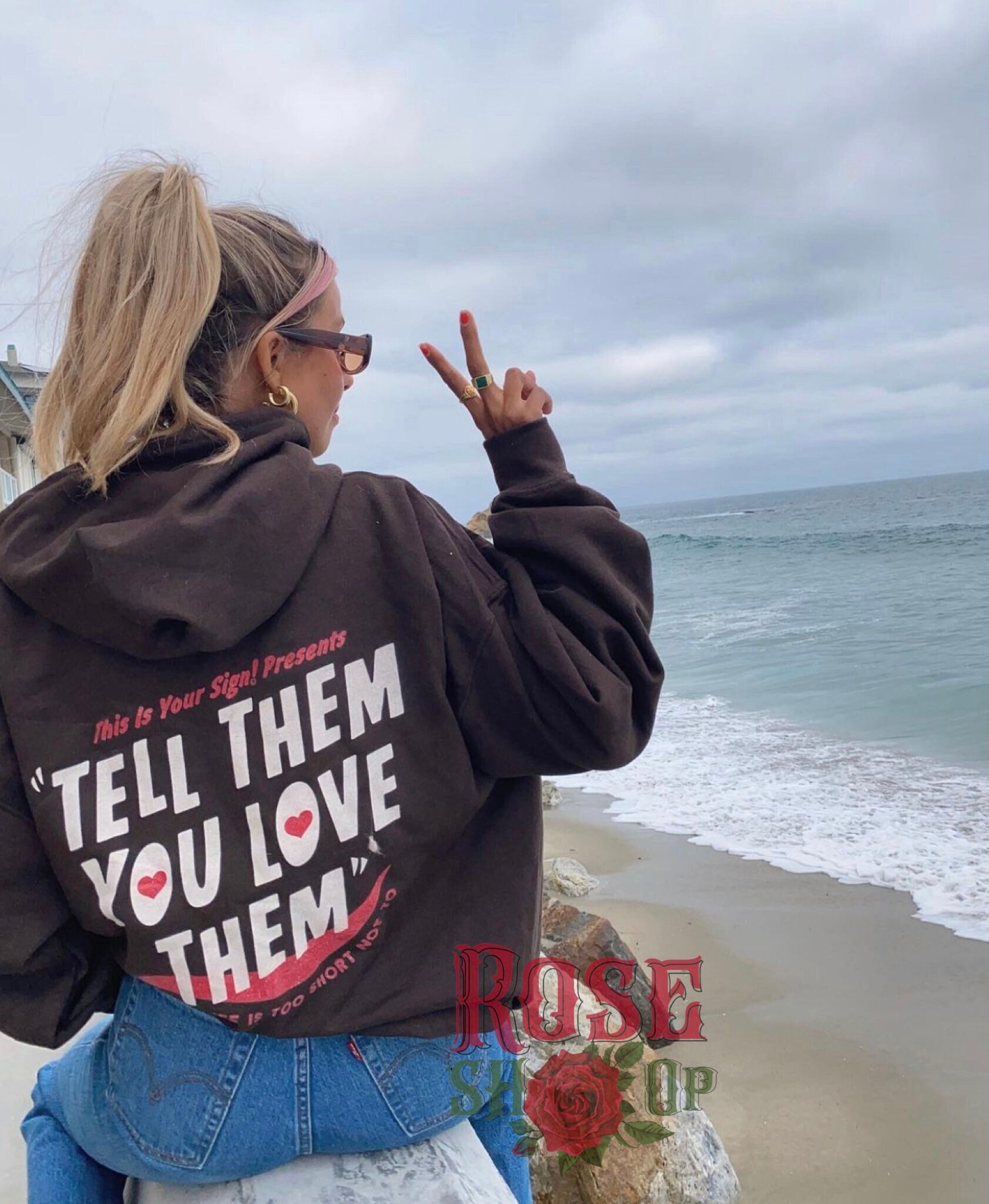 TELL THEM YOU LOVE THEM hoodie (pink) – thisisyoursign