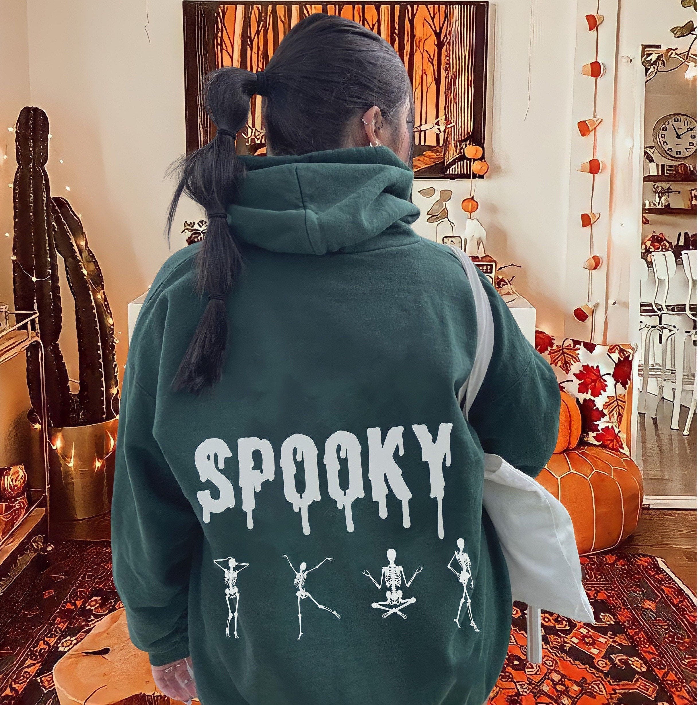 Dancing Skeleton Hoodie Skeleton Sweatshirt Halloween Crewneck Etsy