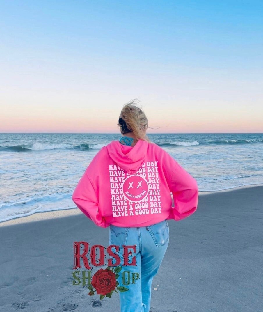 Sweat à capuche avec mots au dos Sweat à capuche positif Sweats à capuche tendance Vêtements esthétiques Sweat à capuche surdimensionné Sweat à capuch