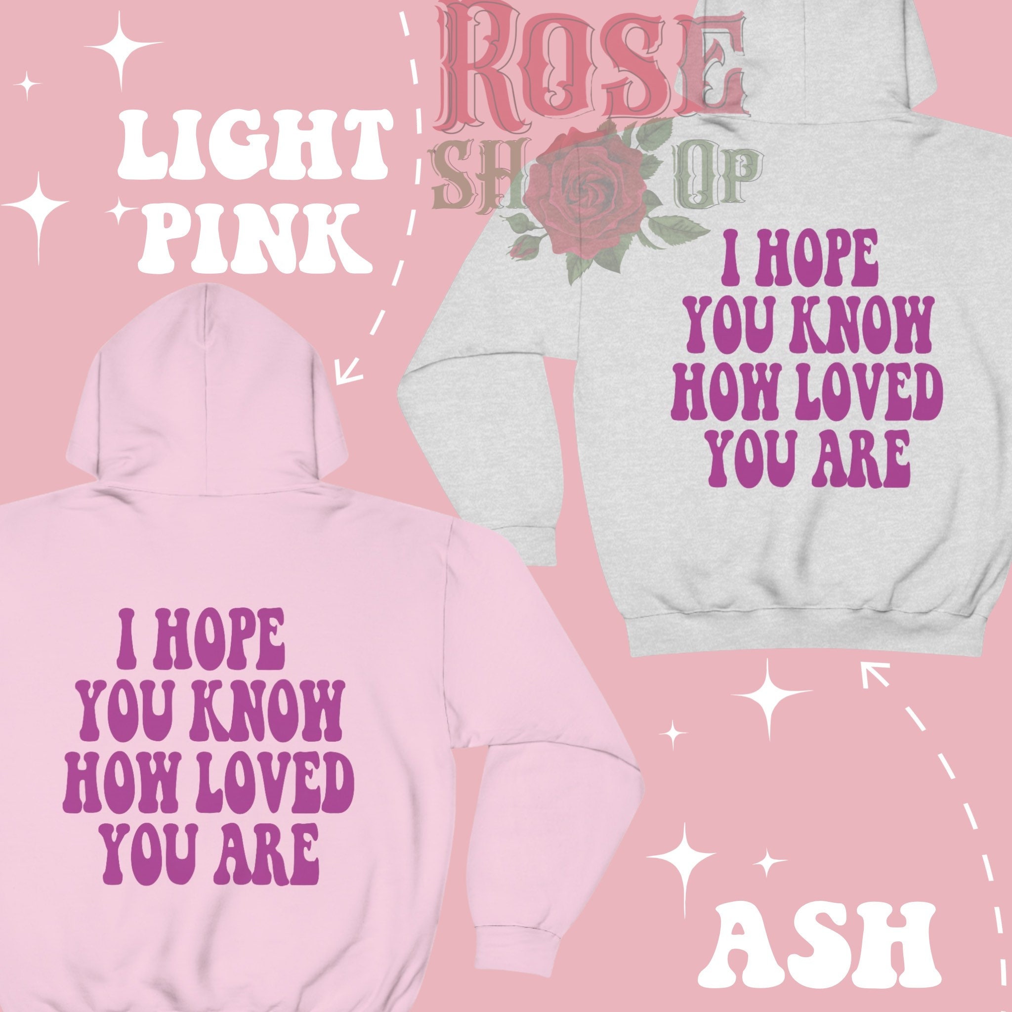 Phora pink cheap roses hoodie