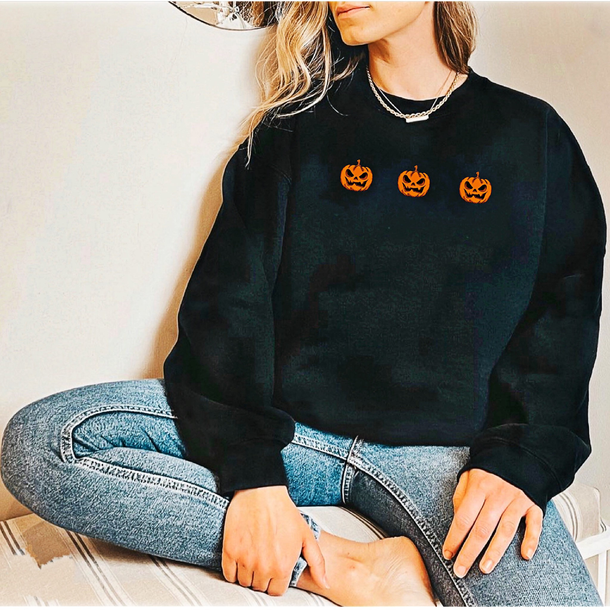 Halloween Crewneck Fall Apparel Oversized Sweatshirt Crew Neck Etsy