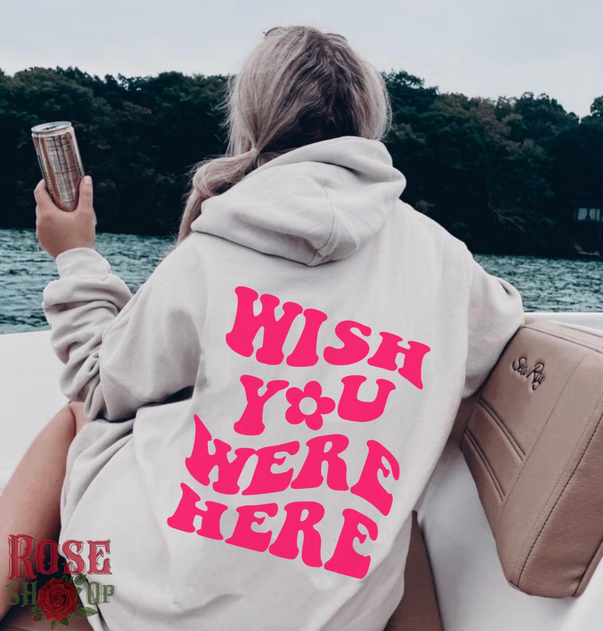 Wish You Were Here Hoodie Trendy Hoodies Aesthetic Clothes Oversized Hoodie Gift for Her Sorority Hoodie Tumblr Hoodie Y2k Hoodi Tumblr Y2k