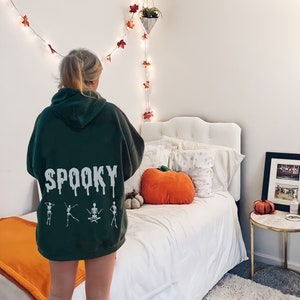 Halloween Dancing Skeleton Hoodie Skeleton Sweatshirt Halloween Crewneck Fall Apparel Trendy Hoodie Oversized Hoodie Gothic Hoodie Goth Hood