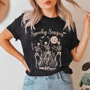 Spooky Season Shirt Tarot Shirt Witchy Stuff Dancing Skeleton Halloween Sweatshirt Vintage Ouija Board Shirt Halloween Crewneck Halloween Fa