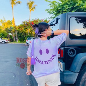Whatever Face Shirt Preppy Shirts Comfort Colors Shirt Summer Shirts Trendy Clothes Aesthetic Clothes Womens Tshirts Oversized Shirt Beach T image 3