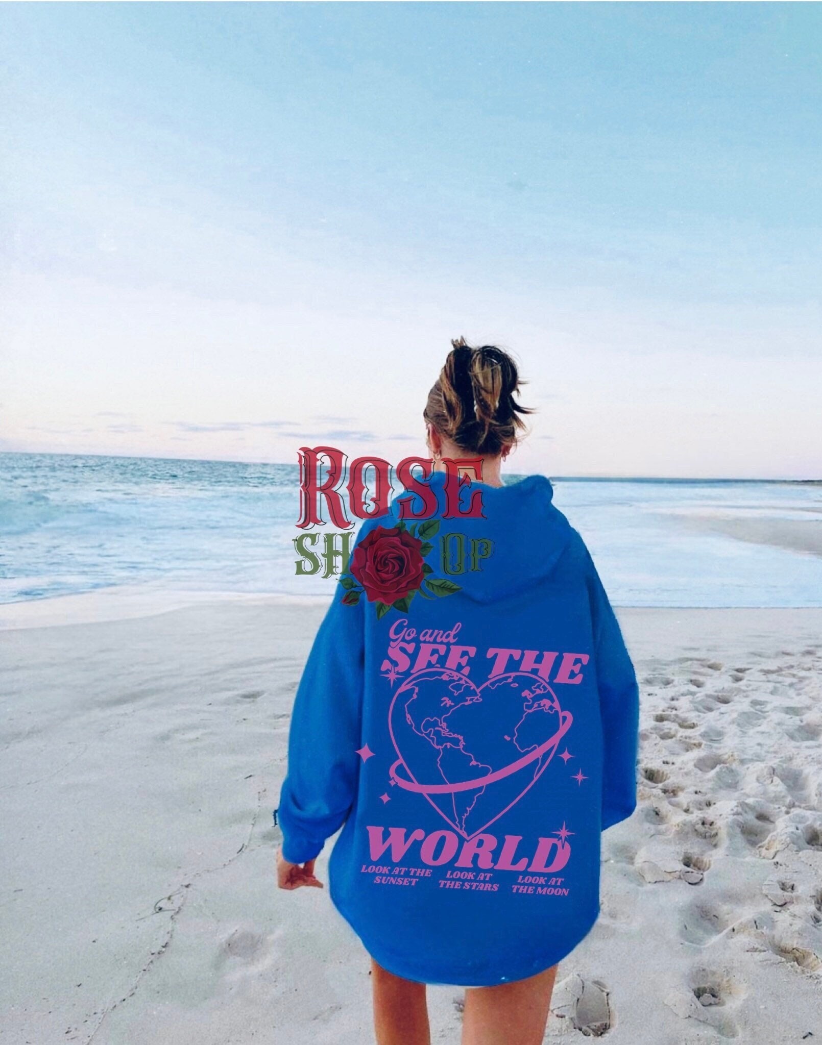 背中に文字が入ったパーカー ポジティブなパーカー 女子学生クラブの