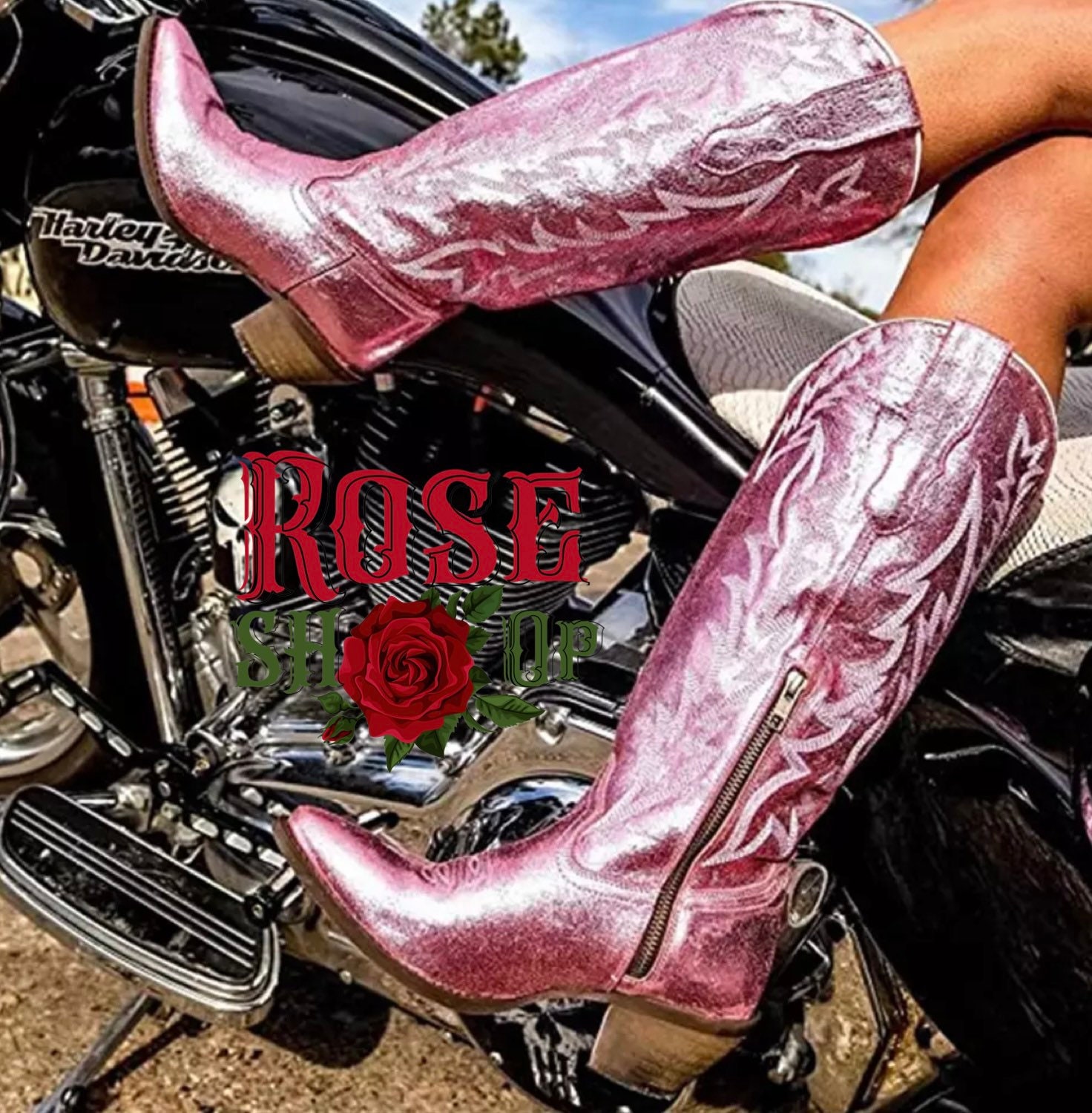 Glitter Pink Cowboy Boots Cowgirl Boots Nashville Bachelorette Leather Boots Knee High Boots Black Boots White Cowboy Boots Nashville Boots Etsy UK