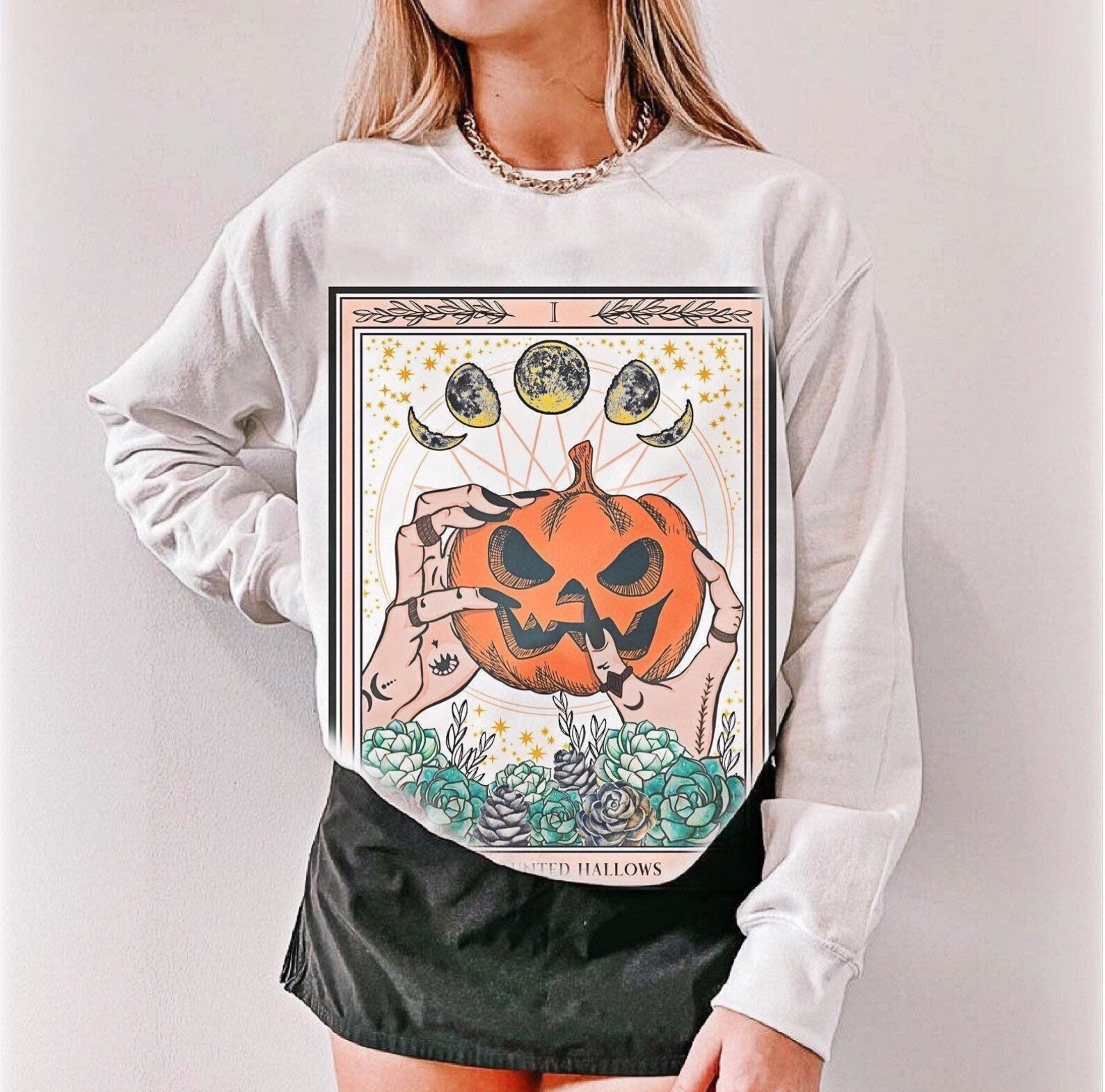 womens halloween crewneck