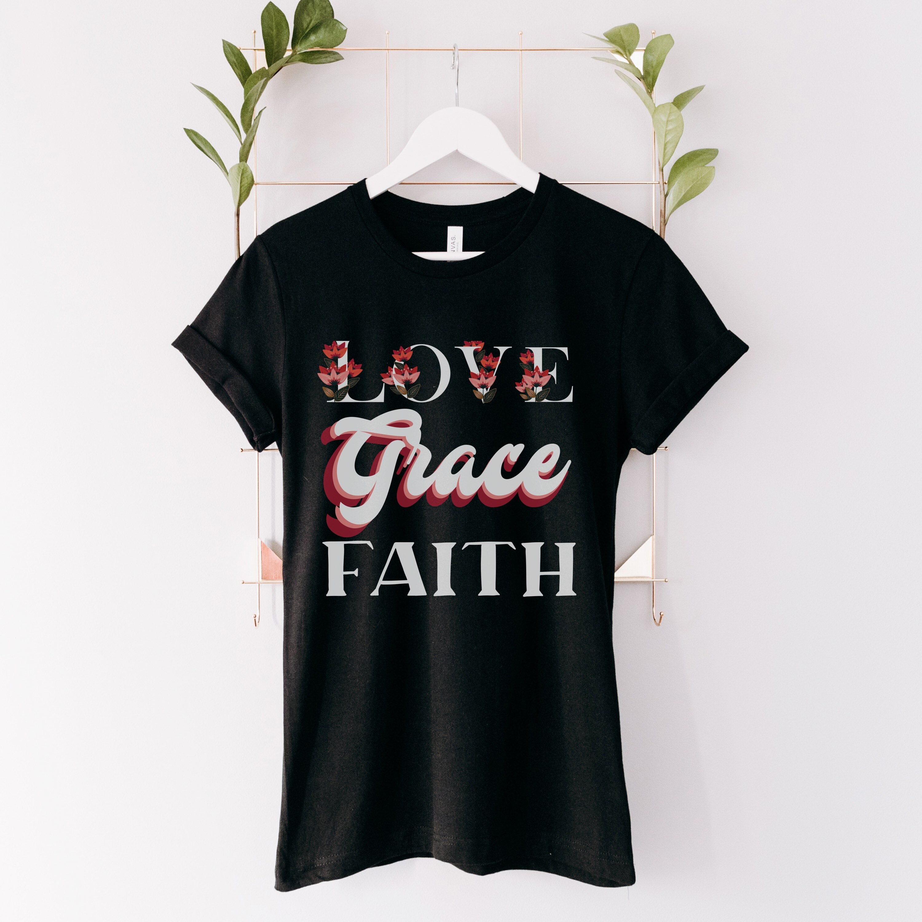 Love Grace Faith t-shirt love grace faith shirt Christian | Etsy