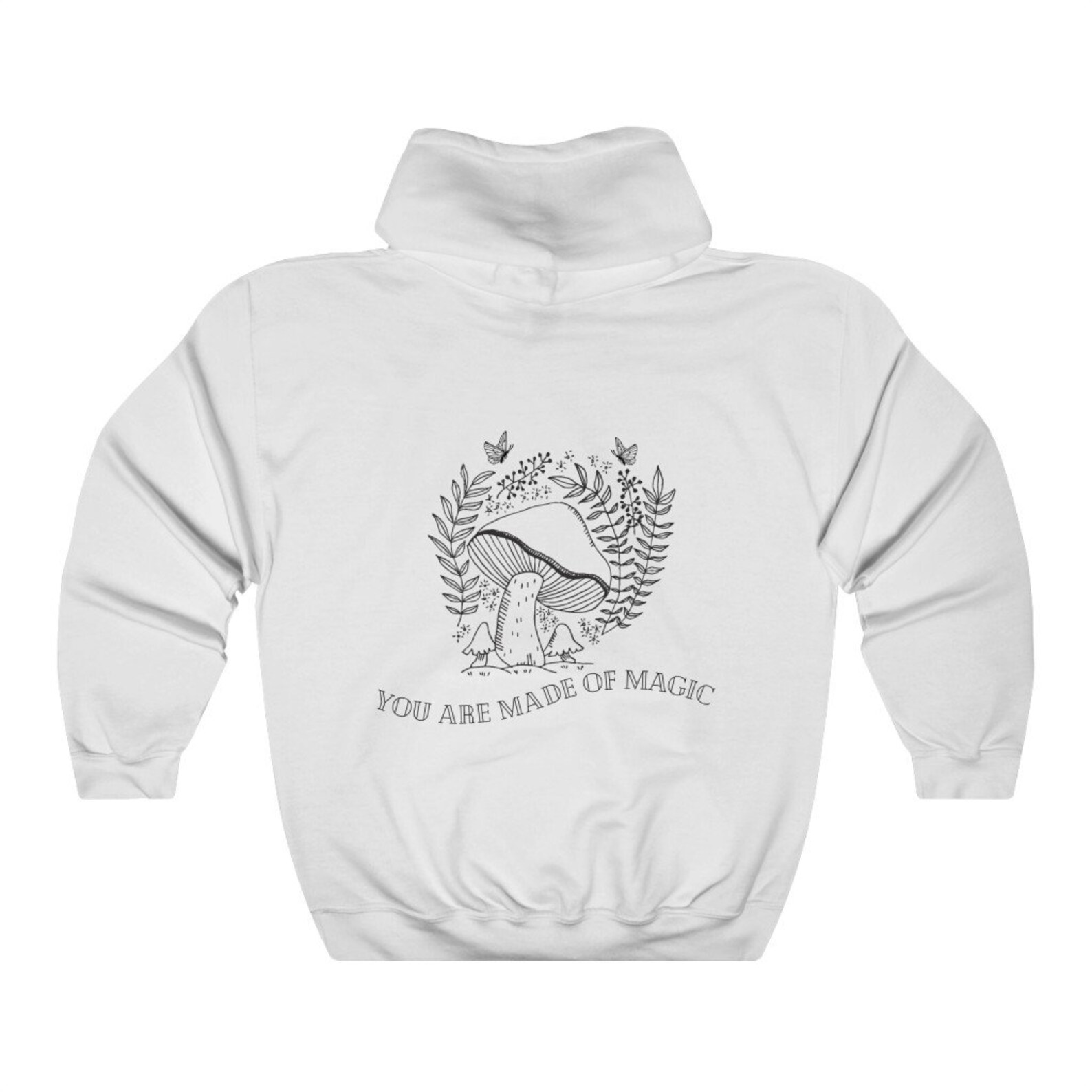 Mushroom Hoodie Butterfly Hoodie Cottagecore Clothing Mushroom Etsy