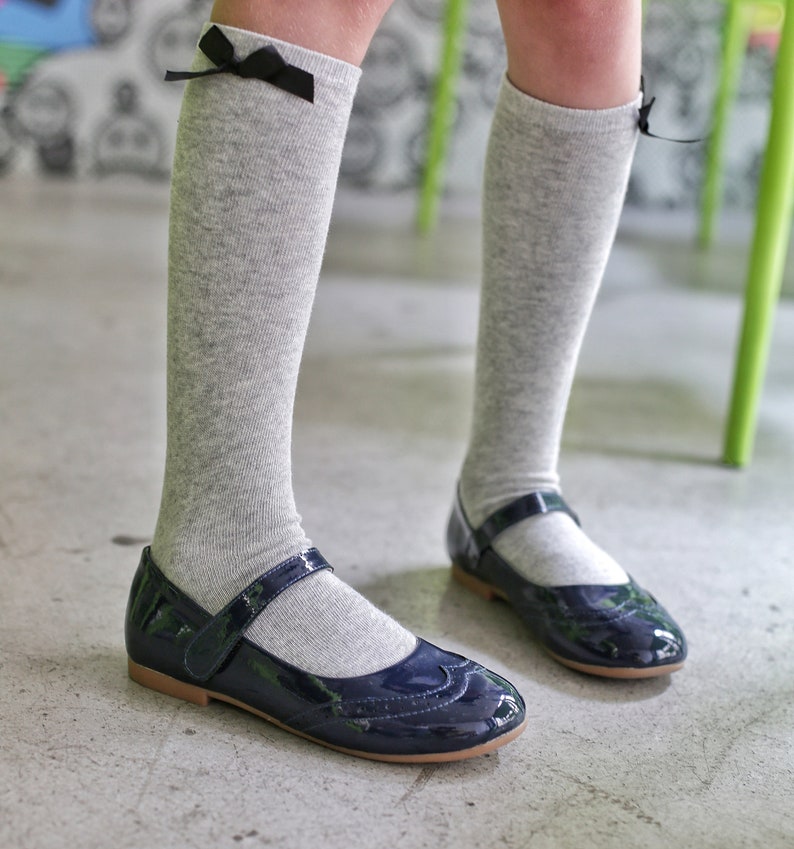 Black girls patent leather shoes Navy Mary jane flats for Etsy