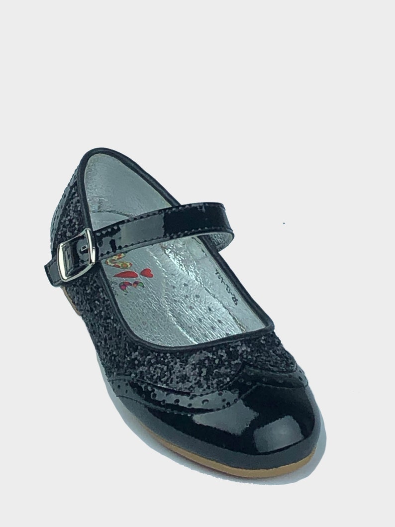 Black girls patent leather shoes Navy Mary jane flats for | Etsy