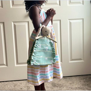 Mini borsa tote foderata fatta a mano, borsa tote per bambini