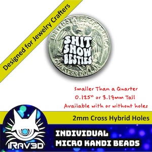 MICRO Besties inspired Kandi Beads – Colorful Beads for Festival Jewelry, PLUR Crafts, EDM Accessories, Rave diy supplies, resin art