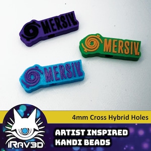 Fan Art Mersiv Kandi Beads Colorful Beads for Rave Bracelets Festival Jewelry PLUR Crafts EDM Accessories