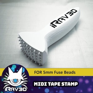 Midi 5 mm Perler Bead Spiked Tape Stempel © - manueller Lochstanzer für Fuse Bead Crafts – Original Design von iRav3D© – Hama/Arktal kompatibel