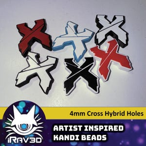 X Bead inspired by Excision Kandi Beads – Colorful Beads for Rave Bracelets, Festival Jewelry, PLUR Crafts, EDM Accessories, diy supplies